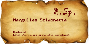 Margulies Szimonetta névjegykártya